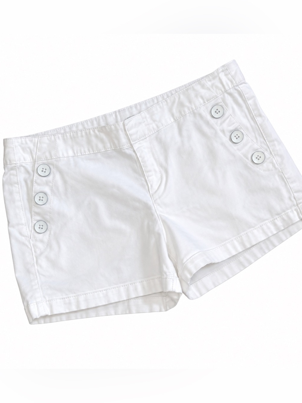 LOFT White Women's Button-Accent Shorts